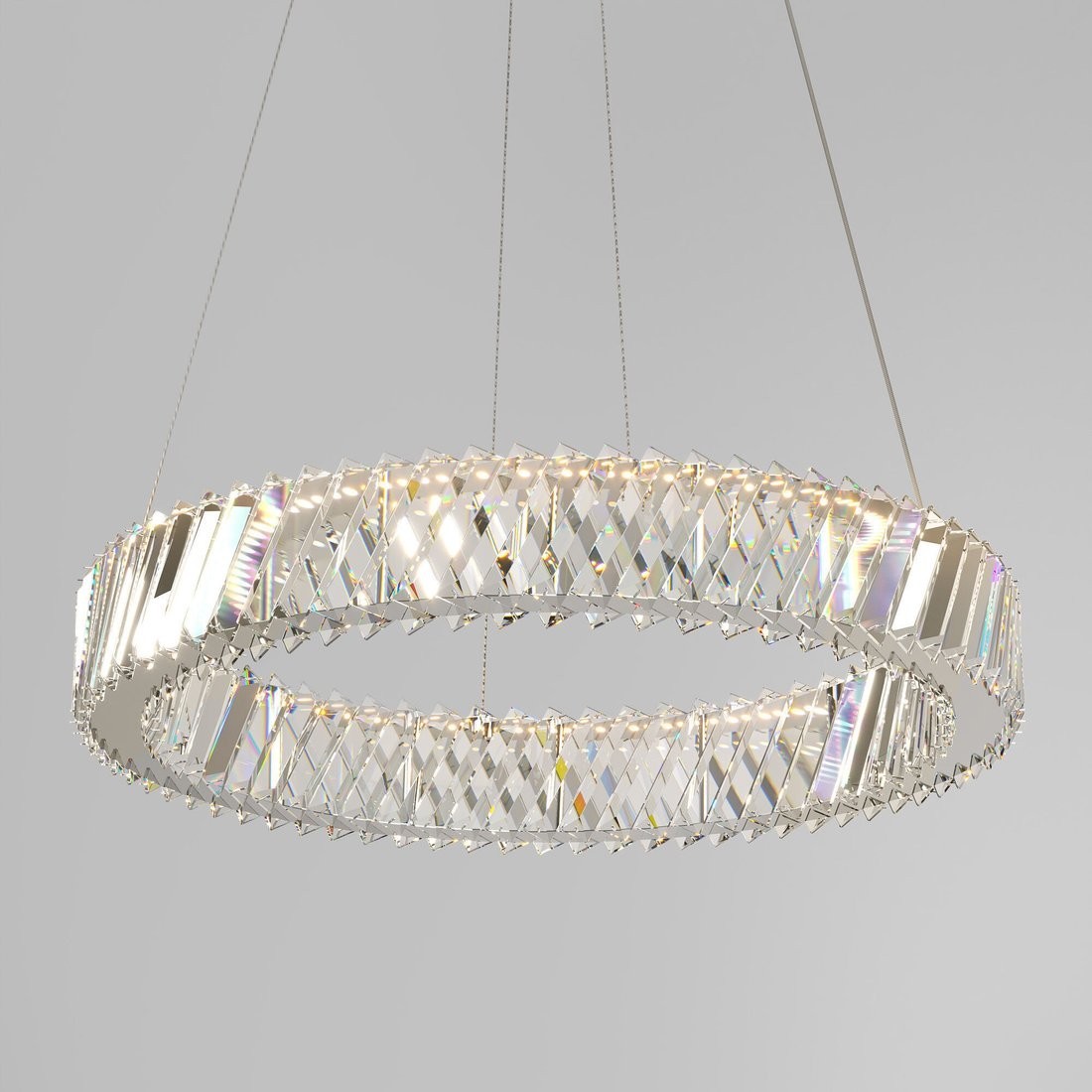 Подвесная люстра Евросвет Strotskis 101004 LED (никель хрусталь)