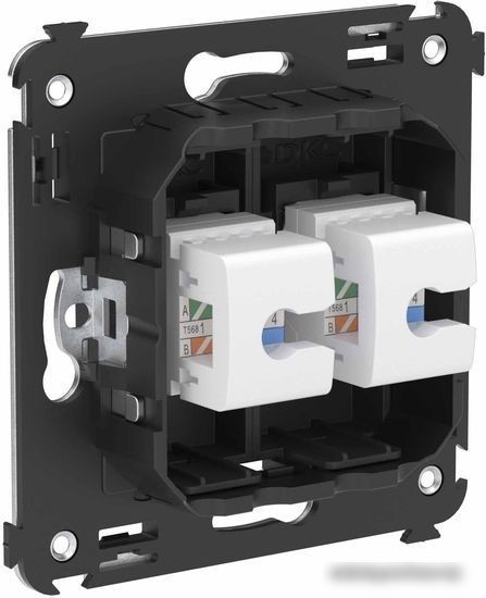 Розетка телефонная DKC Avanti RJ-12 4412614 (черный матовый)