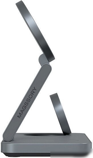 Беспроводное зарядное Magssory Yoga 3 в 1 Charging Station для Samsung Qi2 WCH017m (темно-серый)