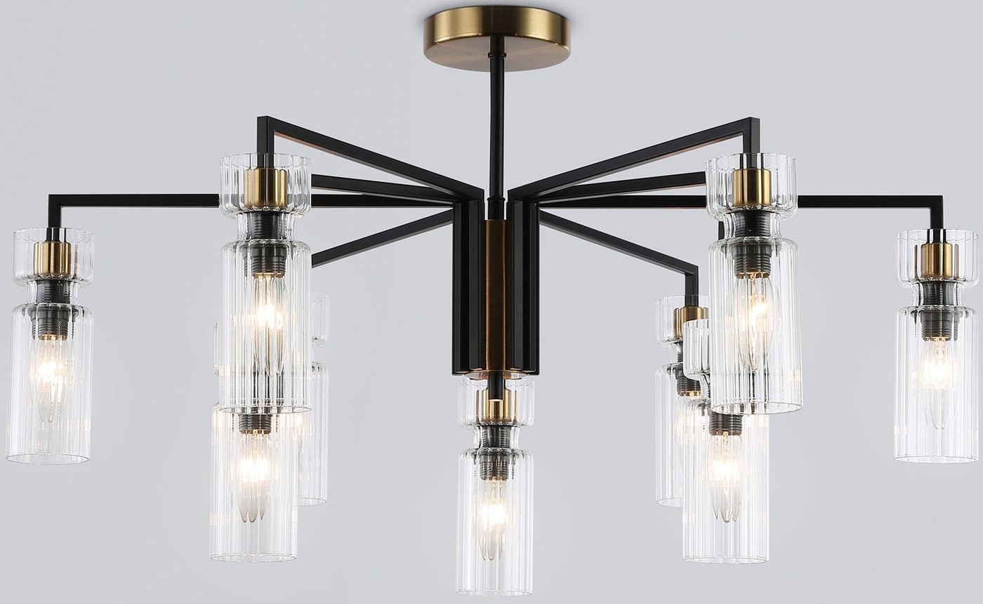 Подвесная люстра Ambrella LH56117/9 BK/BS/CL (черный/латунь/прозрачный) Подвесная люстра Ambrella LH56117/9 BK/BS/CL (черный/латунь/прозрачный)
