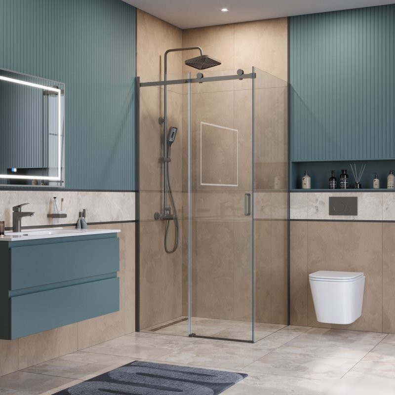 Душевая стенка BelBagno SOFT_CLOSE-2-80-FIX-C-GM