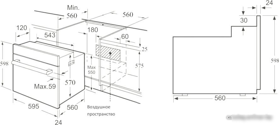 Электрический духовой шкаф Korting OKB 561 CFX