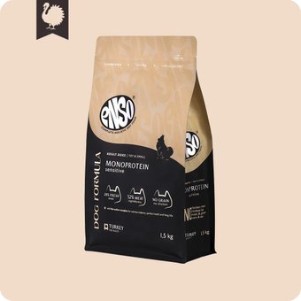 Сухой корм для собак Enso DF Monoprotein индейка шпинат 020/251284 1.5 кг