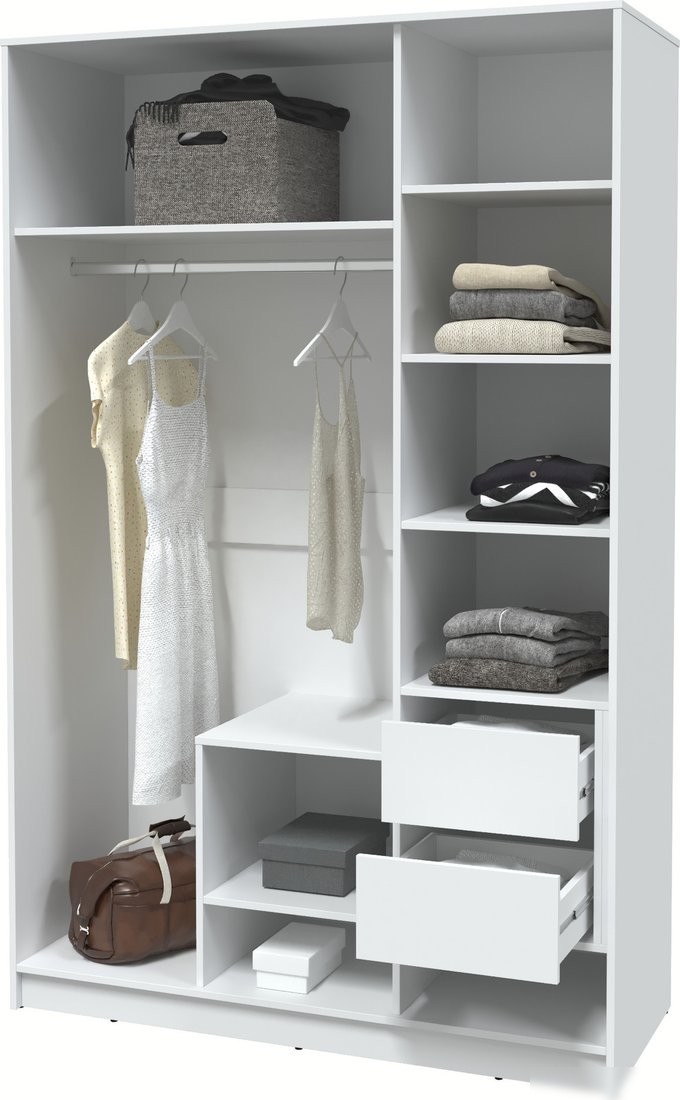 Шкаф распашной Интерлиния Концепт Лайн КТ-Ш3 (белый платинум/кашемир)