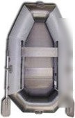 Гребная лодка Vivax К220 с ковриком-сланью (без киля, серый/черный)