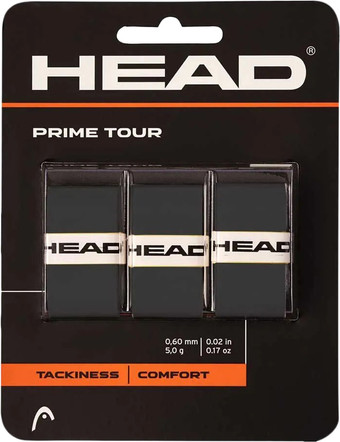 Грип для теннисной ракетки Head Prime Tour 285621 (3 шт, черный)