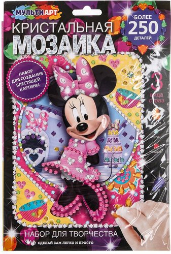 Алмазная мозаика MultiArt Кристальная мозаика Милая мышка CRYST-096354