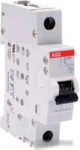 Выключатель автоматический ABB S 201 1P С 50А 6кА 1M 2CDS251001R0504 Выключатель автоматический ABB S 201 1P С 50А 6кА 1M 2CDS251001R0504