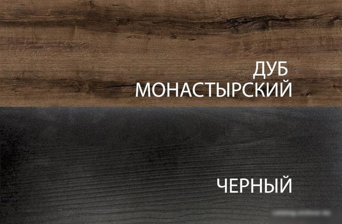 Книжный шкаф Anrex Jagger 1V1D1SN Дуб Монастырский/Черный