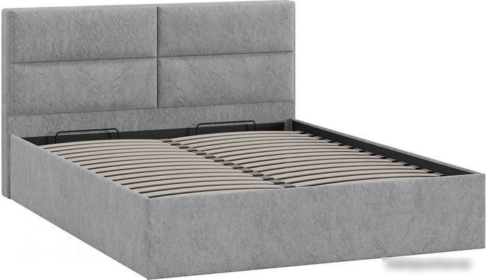 Кровать Трия Глосс универсальный тип 1 с ПМ и заглушиной 160x200 (Wellmart Silver)