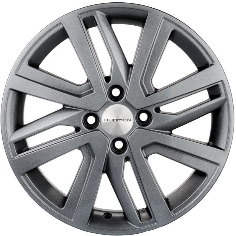 Литые диски Khomen KHW1609 Stepway 16x6" 4x100мм DIA 60.1мм ET 37мм Gray