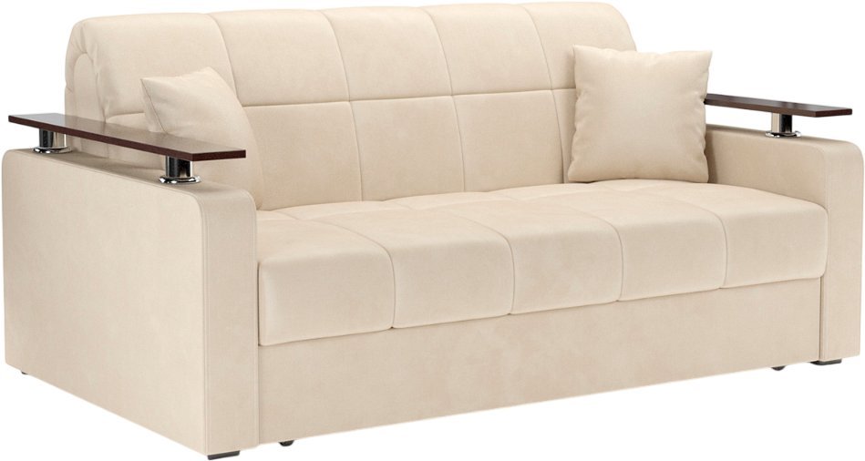 Диван Мебель-АРС Аккордеон Бакли ППУ 180x200 (бархат бежевый Star Velvet 6 Light Beige)