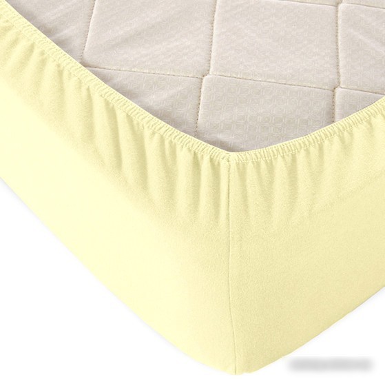 Постельное белье Alleri Трикотажная на резинке 80x200x20см (светло-желтый)