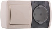 Розетка Lezard Nata 710-0300-170 (кремовый)