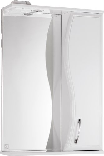 Symbolite Шкаф с зеркалом для ванной Панда 550/С Волна
