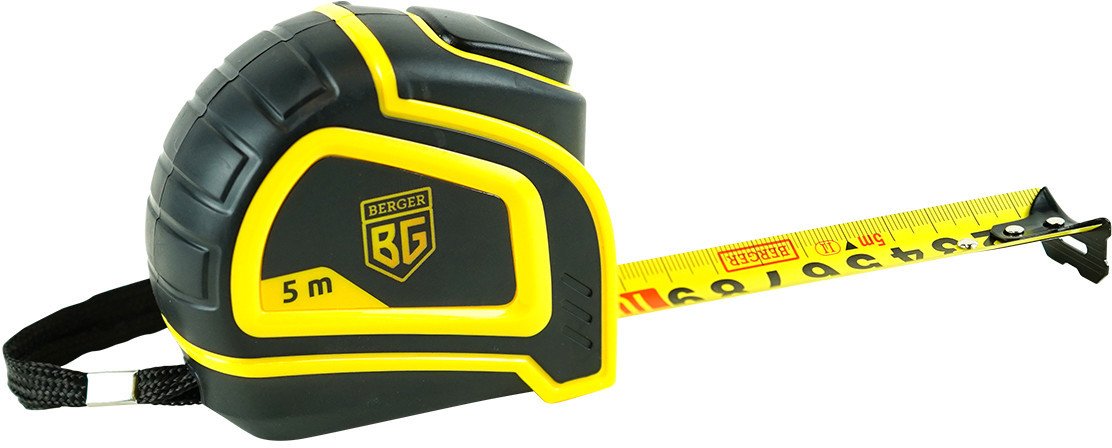 Рулетка Berger Ударопрочная с автостопом 0.025x5м BG1758