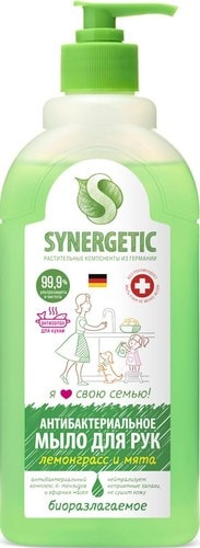 Synergetic Мыло нейтрализующее запах Лемонграсс и мята 500 л