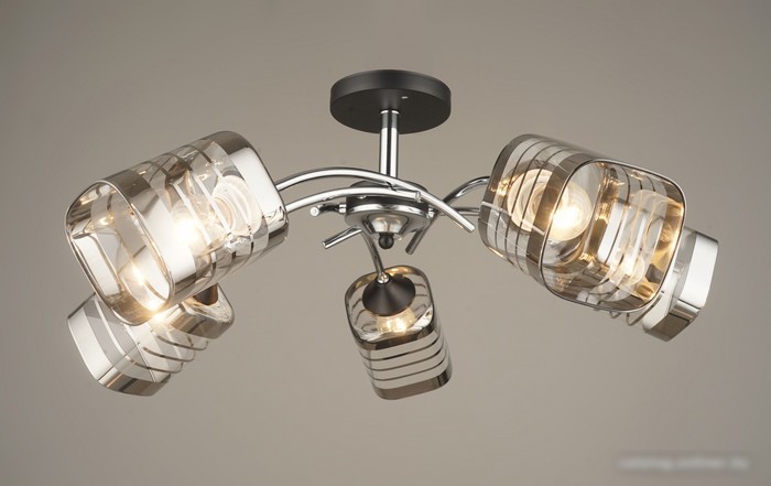 Люстра средней высоты Mirastyle SX-N-3532/5 CH+BK
