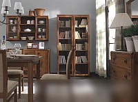 Шкаф-витрина BRW Индиана JWIT 2d1s (дуб саттер)