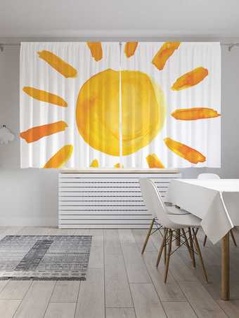 Комплект штор JoyArty Солнце глазами ребенка 1.45x1.8 м pox_17695_145x180 (2 шт)