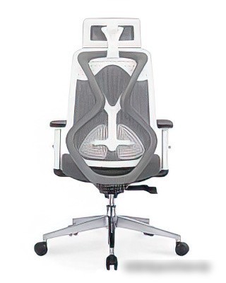 Кресло Norden Имидж Gray 2 YS-0817H(FY+FY)W (белый пластик/серая ткань)
