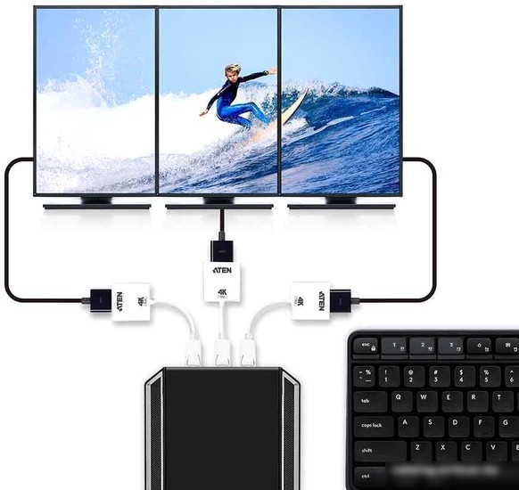 Адаптер Aten HDMI - DVI VC986B (белый)
