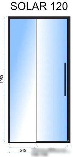 Душевая дверь Rea Solar 120 (золото/прозрачное стекло)
