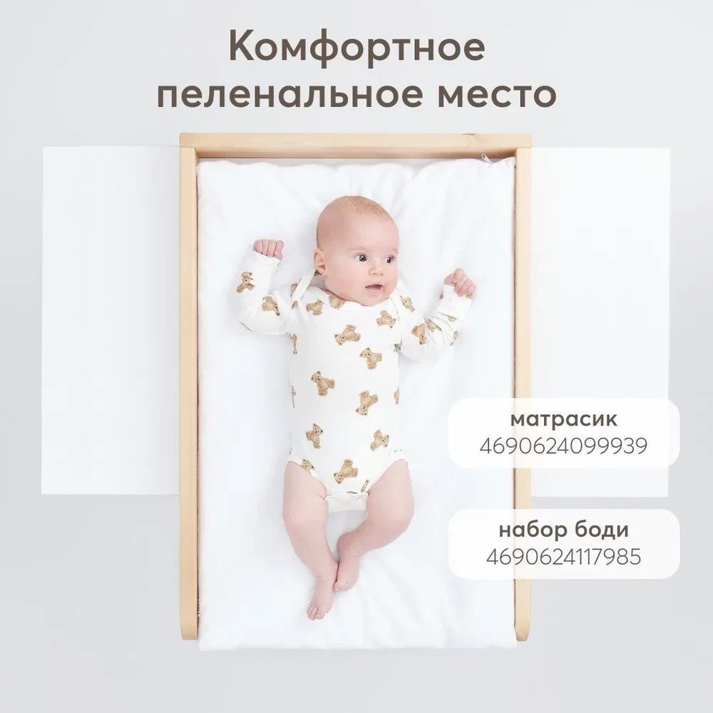 Детский комод Happy Baby Fioki 91036 (белый)