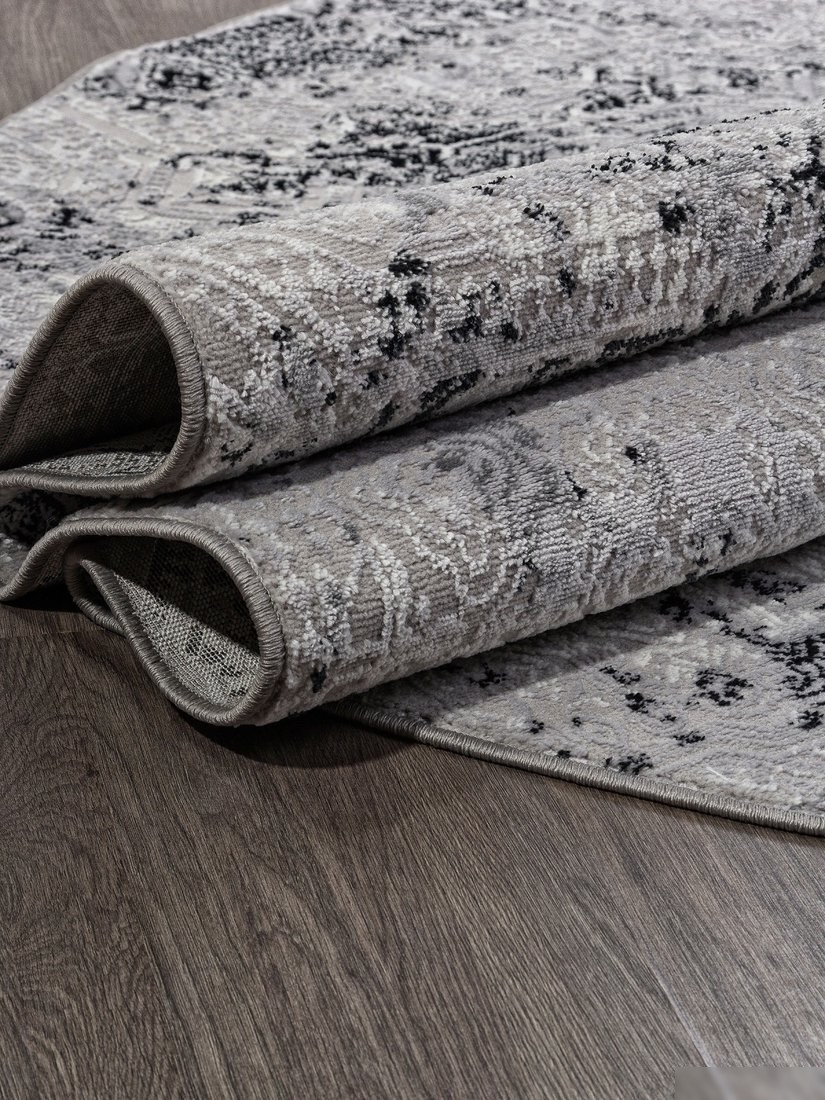 Ковер для жилой комнаты Merinos Palermo F281-OVAL-DARK-GRAY (1x2)