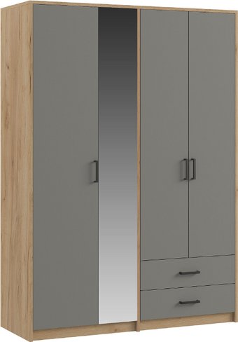 Шкаф распашной Genesis Мебель Svetlana Loft 4 двери (дуб золотой/серый)