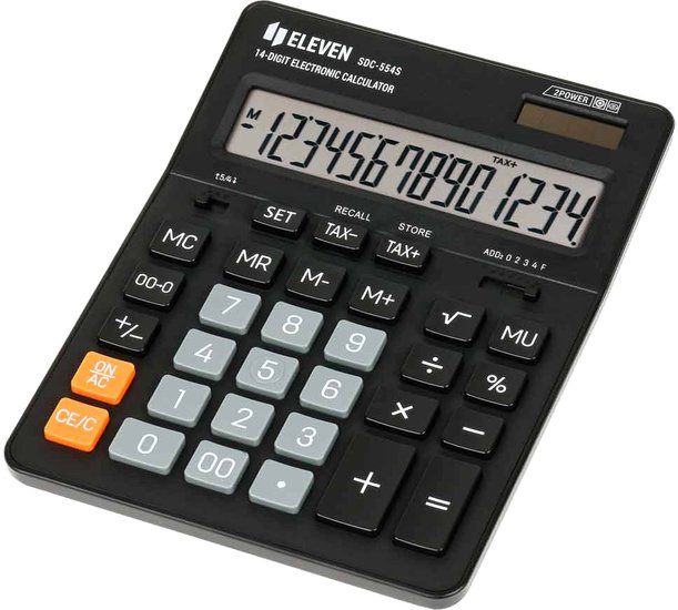 Бухгалтерский калькулятор Eleven SDC-554S (черный)