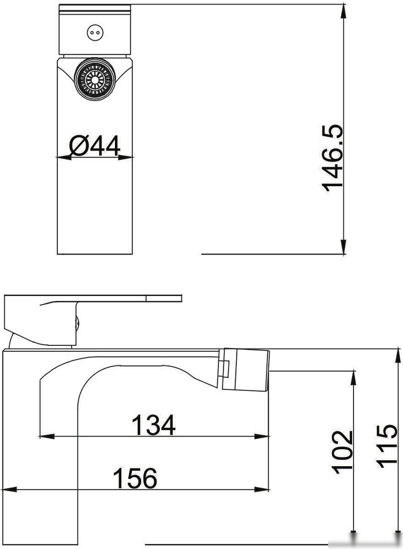 Смеситель Fashun A5085-7 (черный)