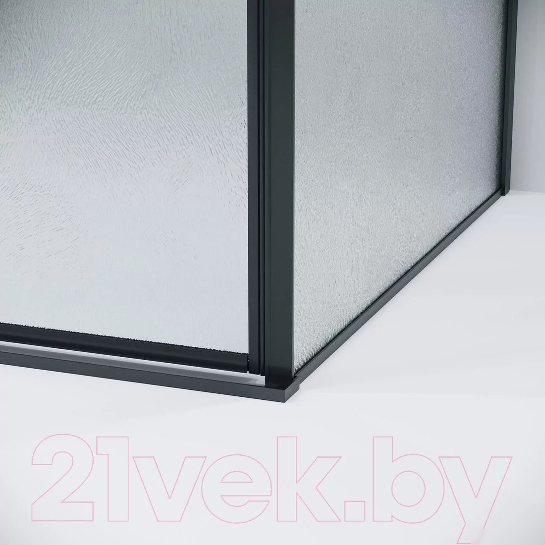 Душевая стенка Grossman Galaxy 100х195 200.K33.01.100.21.02 (черный матовый/стекло шиншилла)