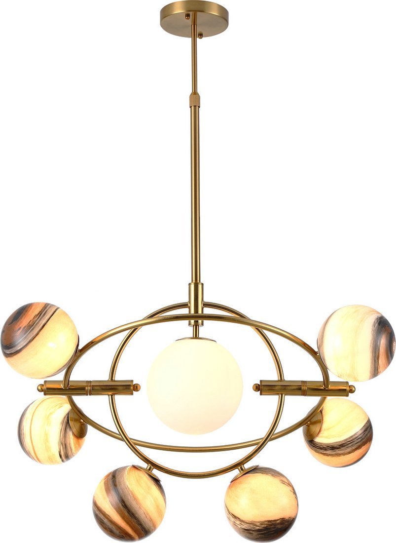Подвесная люстра DeLight Collection Planet KG1122P-7B (brass)