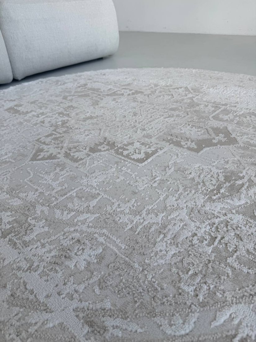 Ковер для жилой комнаты LAXMI Comfort 329 круг (1.2x1.2, Cream/Cream)