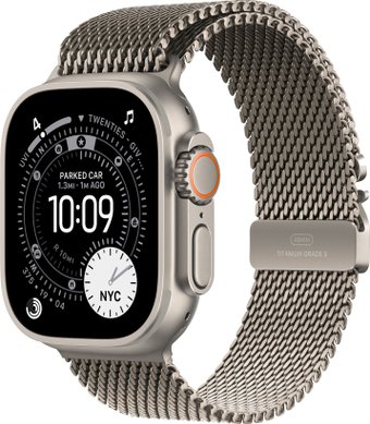 Умные часы Apple Watch Ultra 3 LTE 49 мм (титановый корпус, природный/природный, миланская петля S)
