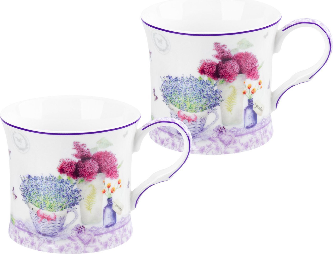 Набор кружек Elan Gallery Лаванда New Bone China 420765