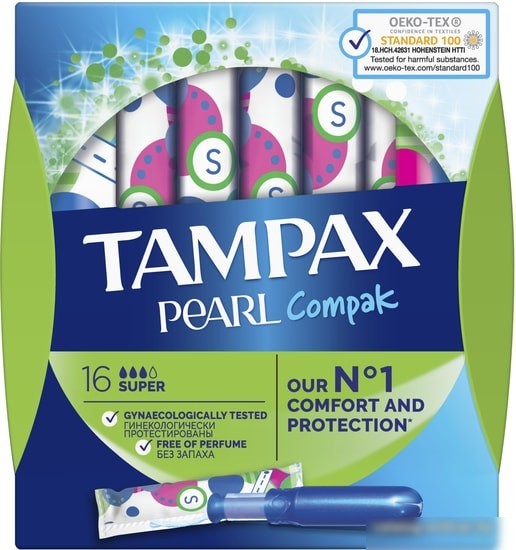 Тампоны с аппликатором Tampax Pearl Super Duo с аппликатором (16 шт)