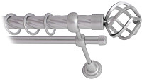 Карниз для штор Lm Decor Булава 097 2р витой 25/16мм (сатин, 3м)