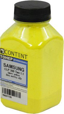 Тонер Content для Samsung CLP-300 Тип 1.1 (желтый) 45 г