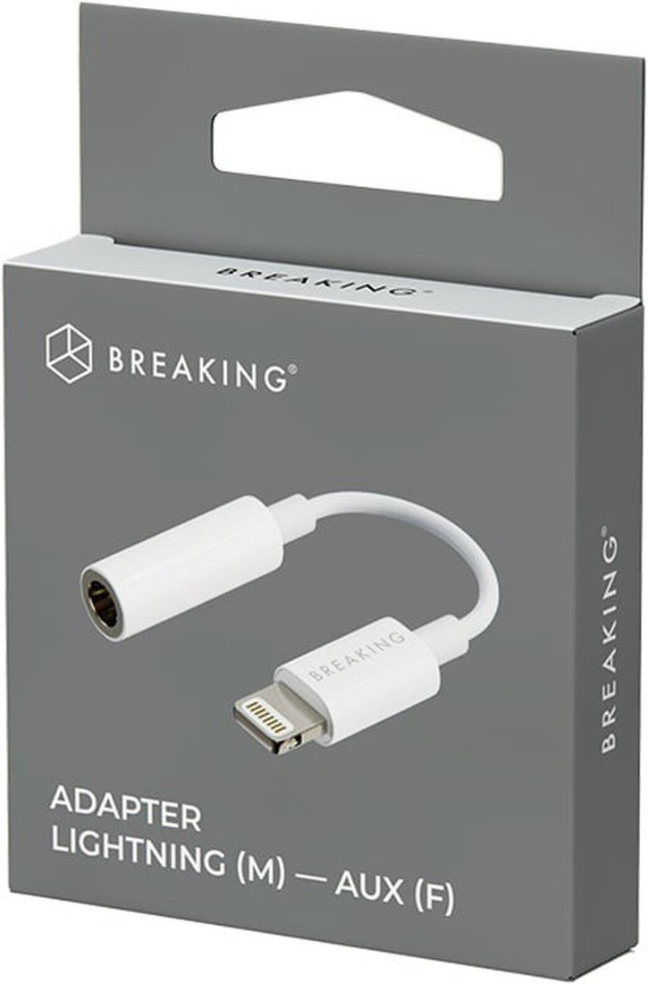 Адаптер Breaking 24551 Lightning - 3.5 Jack (черный)