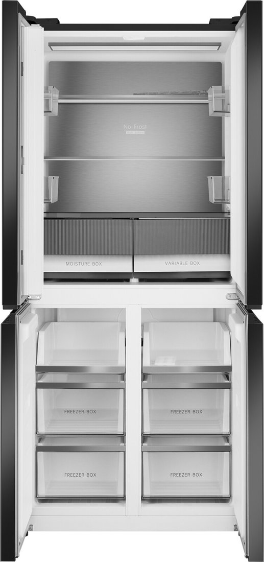 Четырёхдверный холодильник Weissgauff WCD 450 Rock Glass NoFrost Inverter