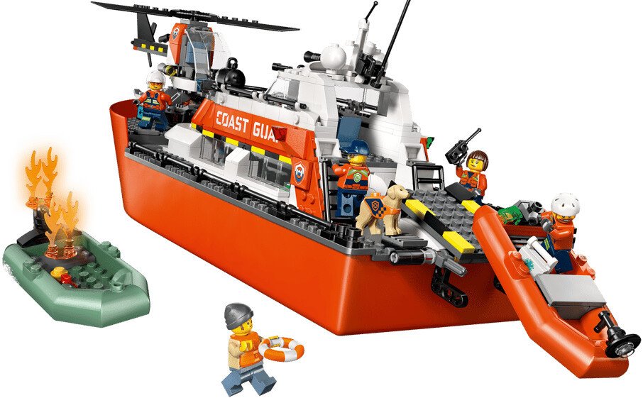 Конструктор LEGO City 60504 Спасательный катер и вертолет береговой охраны