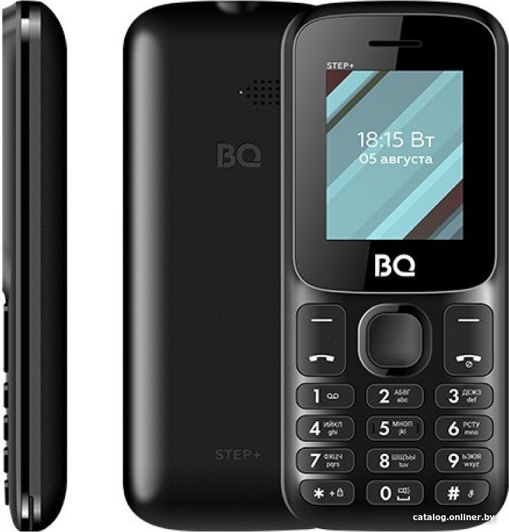Кнопочный телефон BQ BQ-1848 Step+ (без з/у, черный)