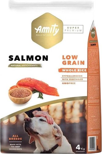 Сухой корм для собак Amity Super Premium с лососем 4 кг
