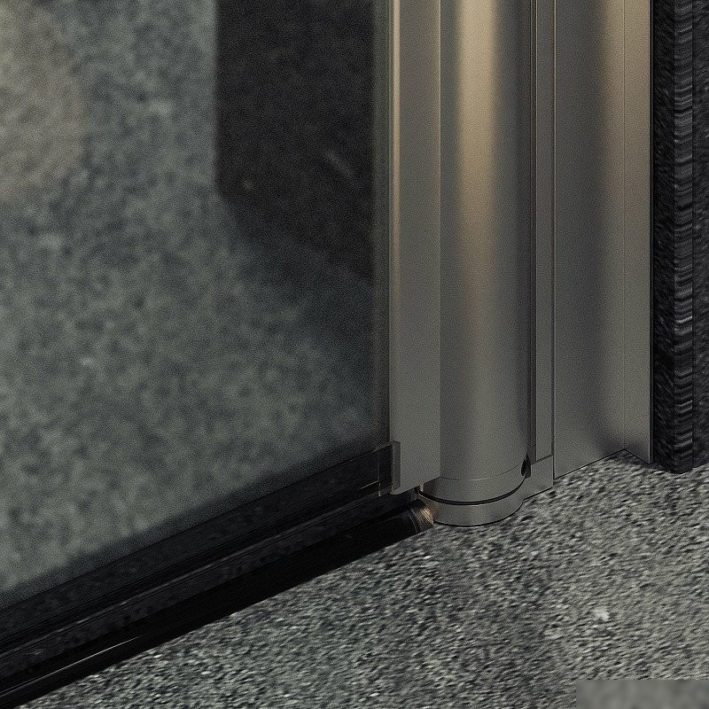 Душевая дверь MaybahGlass 198x60 MGD-802-5 (сатин стекло/хром матовый)