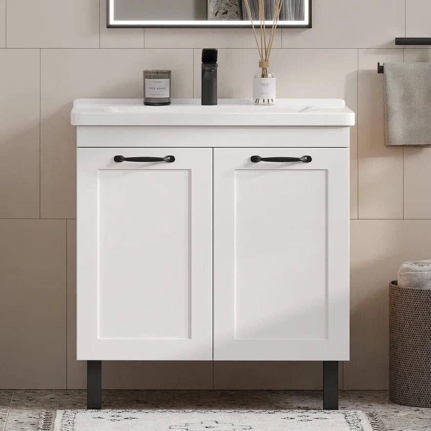 EQUIL Тумба с умывальником Lago 80.2D + Kirovit Фостер 80 (4640021064733) (напольная)