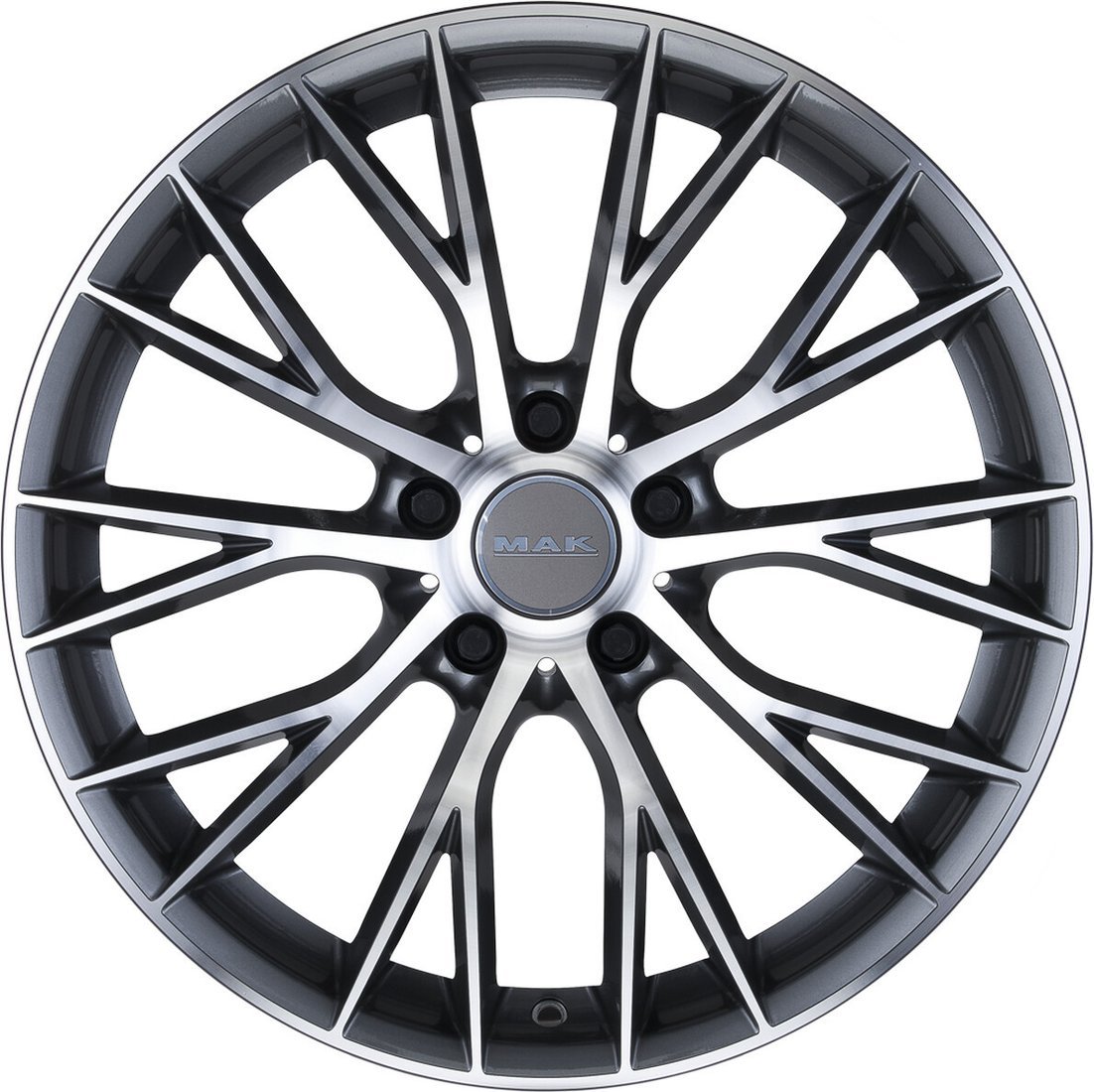 Литые диски MAK Munchen 20x9.5" 5x120мм DIA 72.6мм ET 35мм Gun Met-Mirror Face