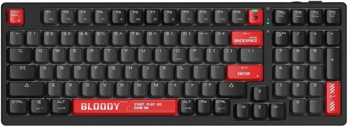 Клавиатура A4Tech Bloody WS98 Black & Red (Bloody BLMS Red Plus)