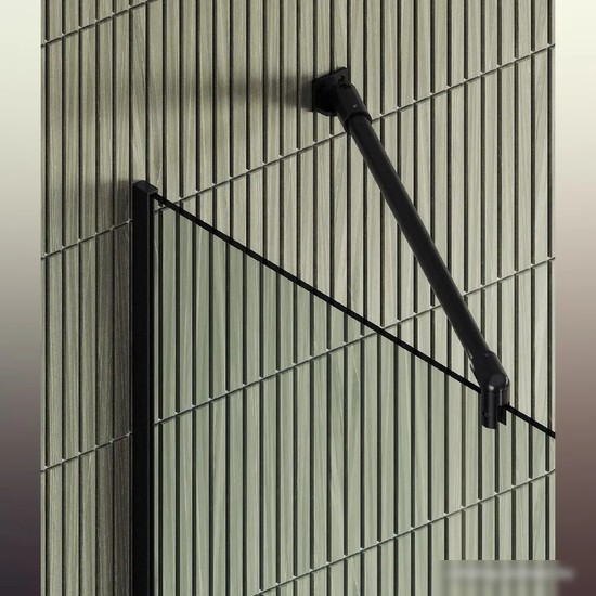 Душевая стенка MaybahGlass 195x119 MGD-683-6у (прозрачное стекло/черный)